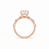 2.43 CT Radiant Cut Dainty Style Moissanite Engagement Ring 18