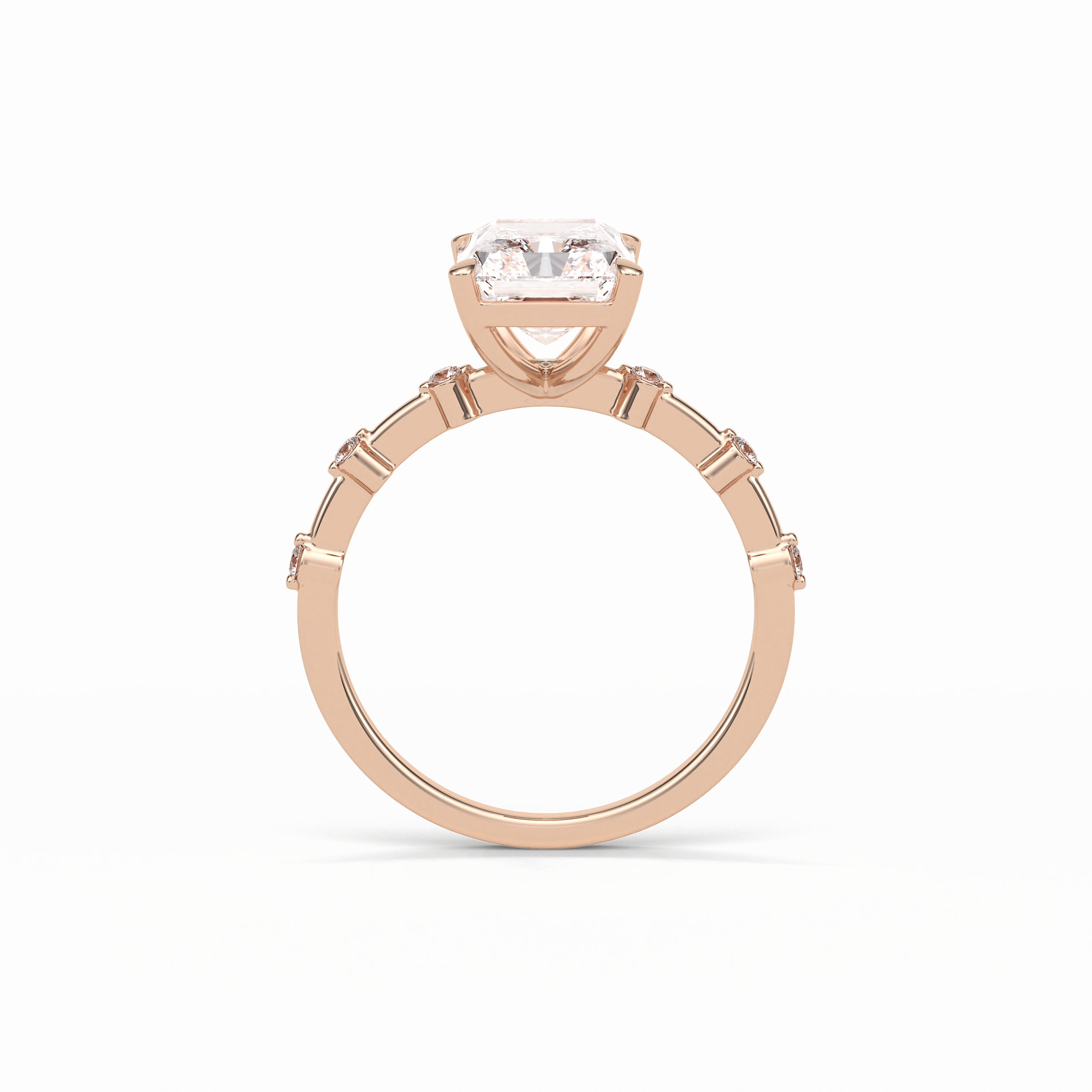 2.43 CT Radiant Cut Dainty Style Moissanite Engagement Ring 18