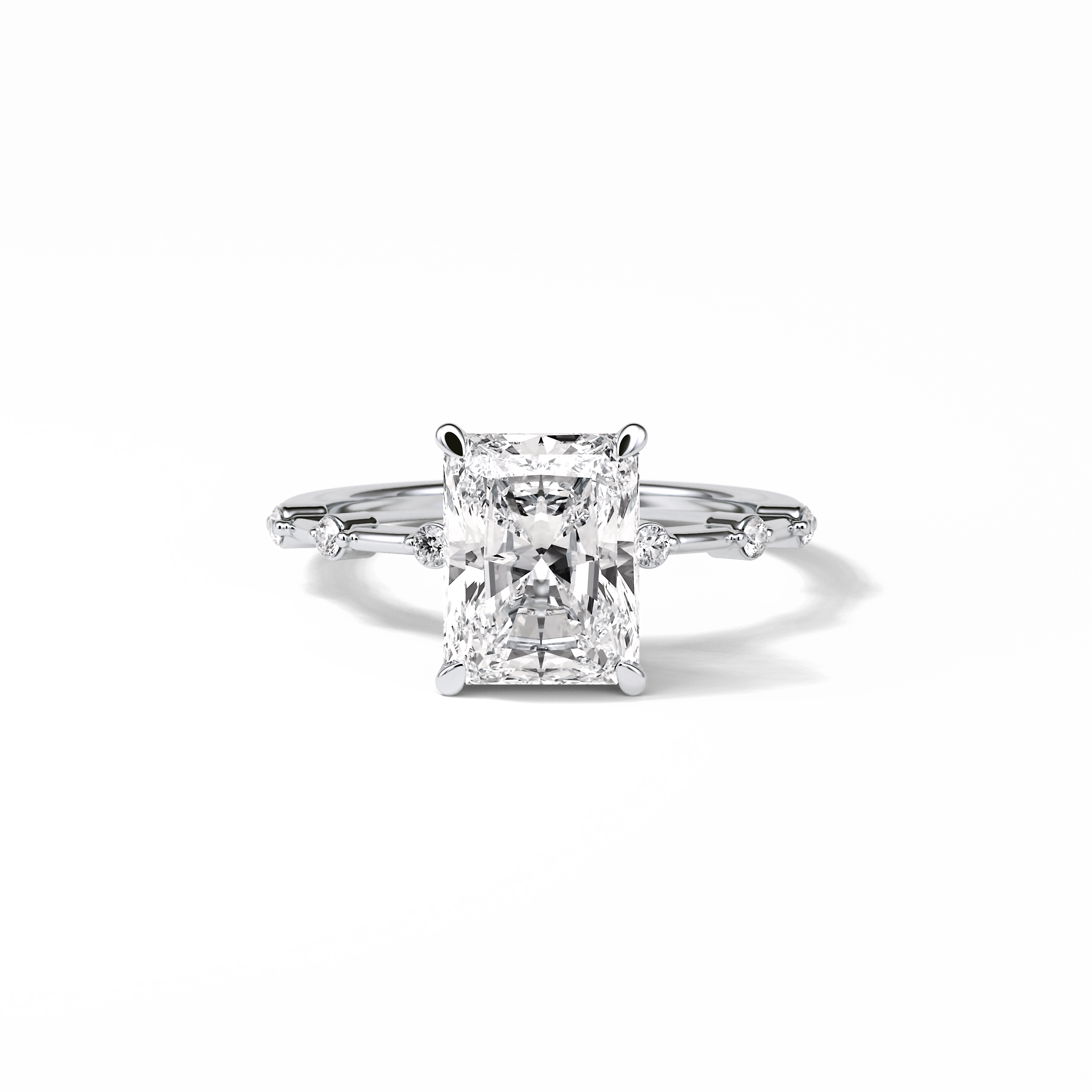 2.43 CT Radiant Cut Dainty Style Moissanite Engagement Ring 1