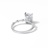 2.43 CT Radiant Cut Dainty Style Moissanite Engagement Ring 7