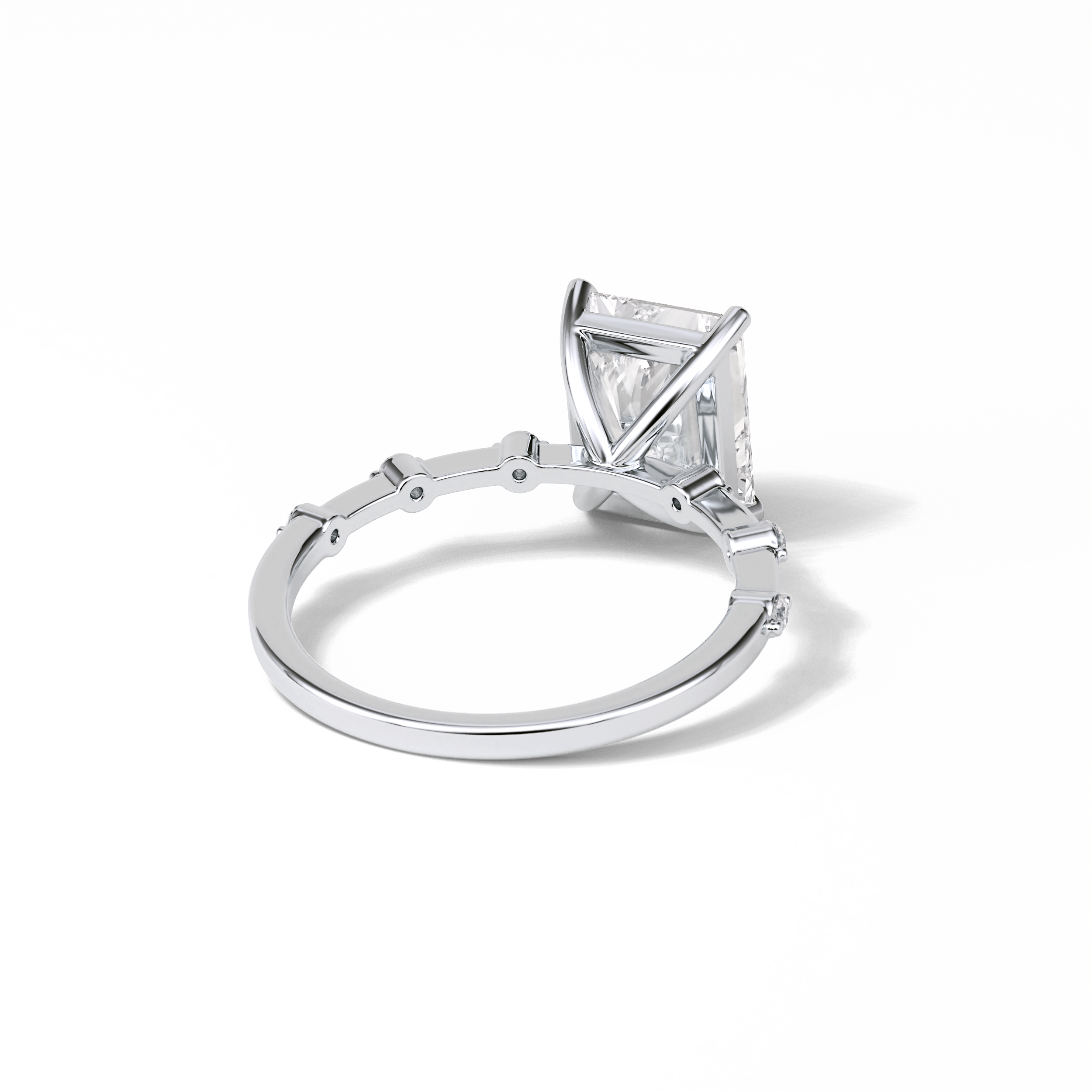 2.43 CT Radiant Cut Dainty Style Moissanite Engagement Ring 7