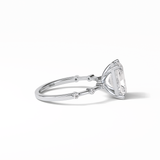 2.43 CT Radiant Cut Dainty Style Moissanite Engagement Ring 4