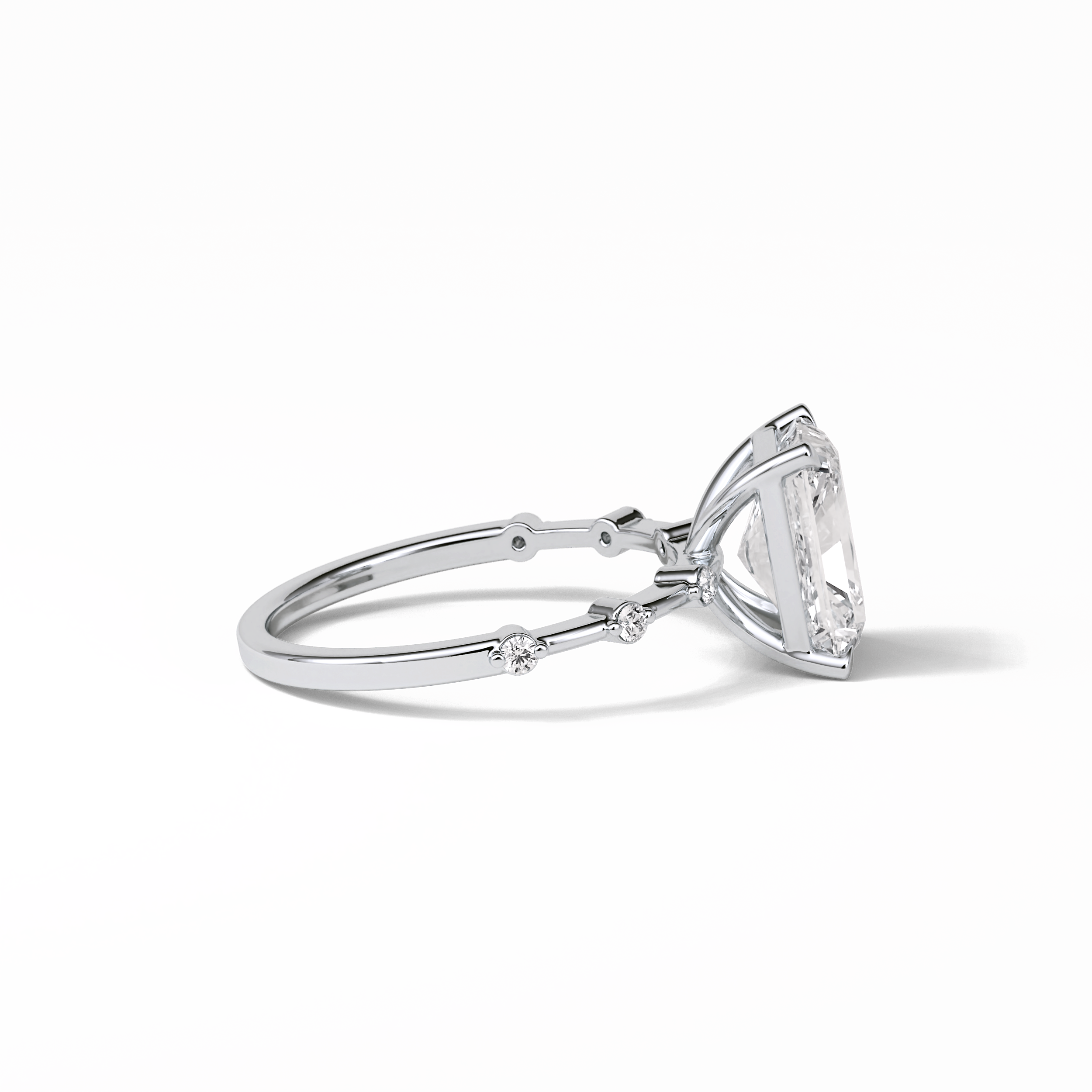2.43 CT Radiant Cut Dainty Style Moissanite Engagement Ring 4