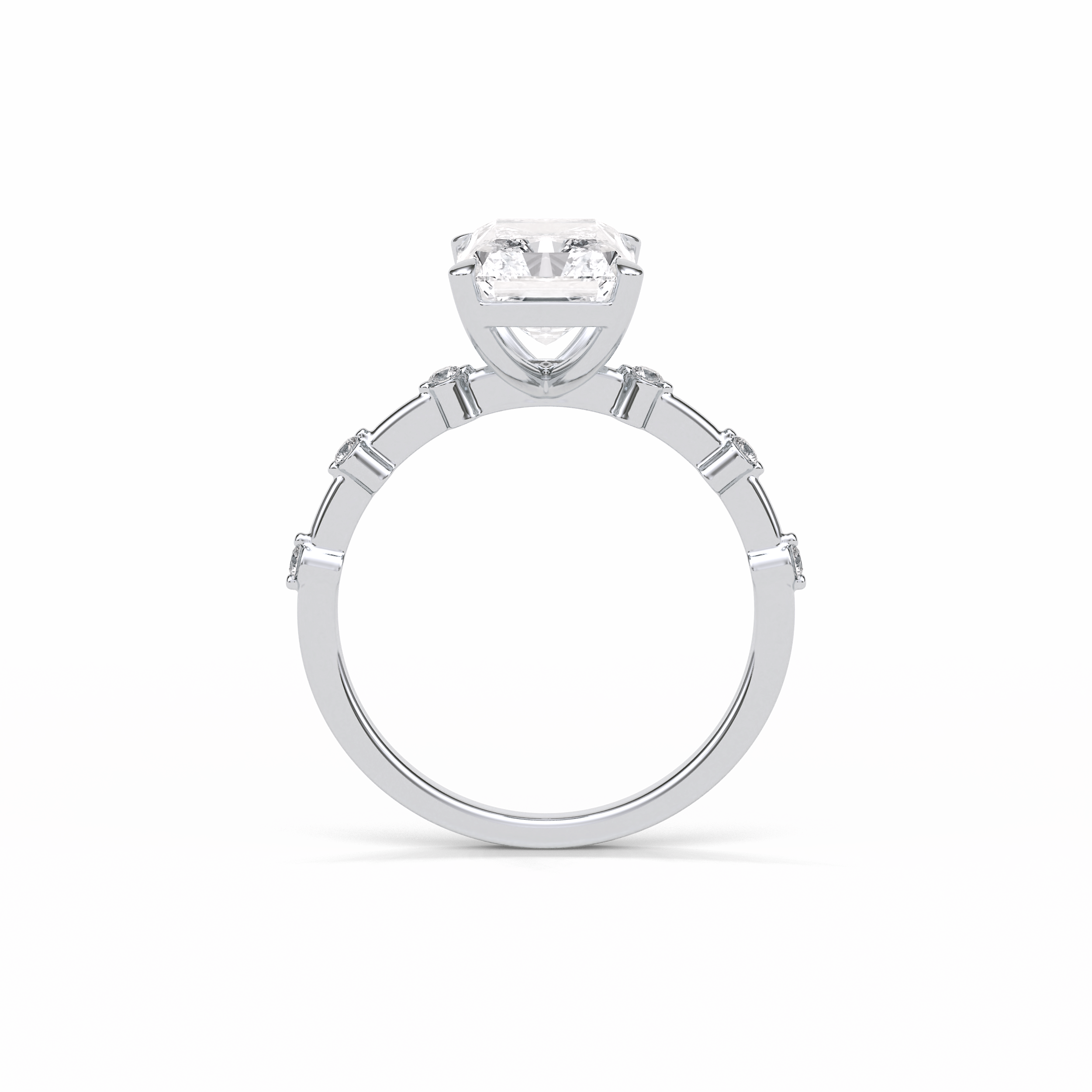 2.43 CT Radiant Cut Dainty Style Moissanite Engagement Ring 3