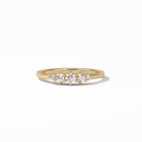 0.3 TCW Round Cut Five Stones Wedding Band 8