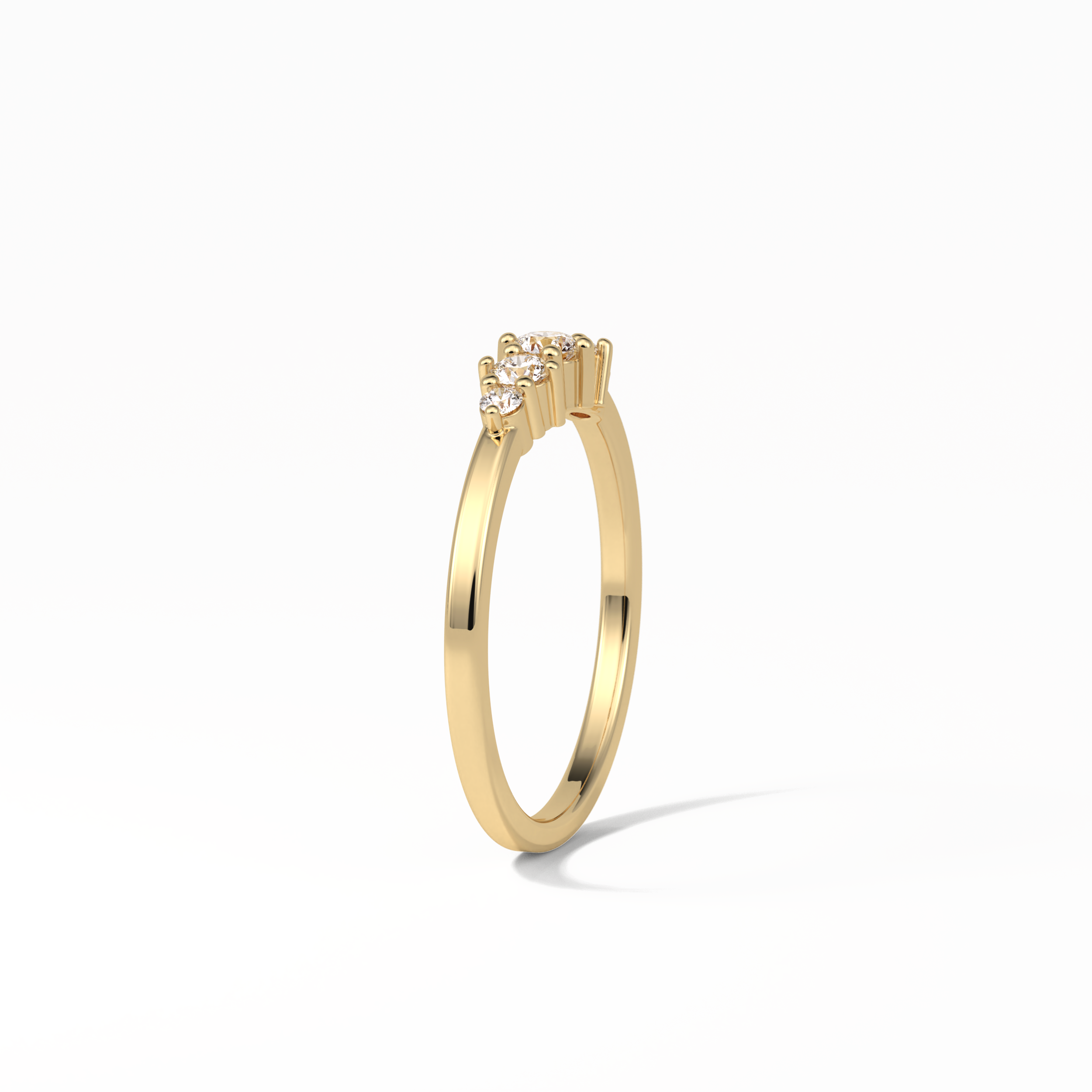 0.3 TCW Round Cut Five Stones Wedding Band 13