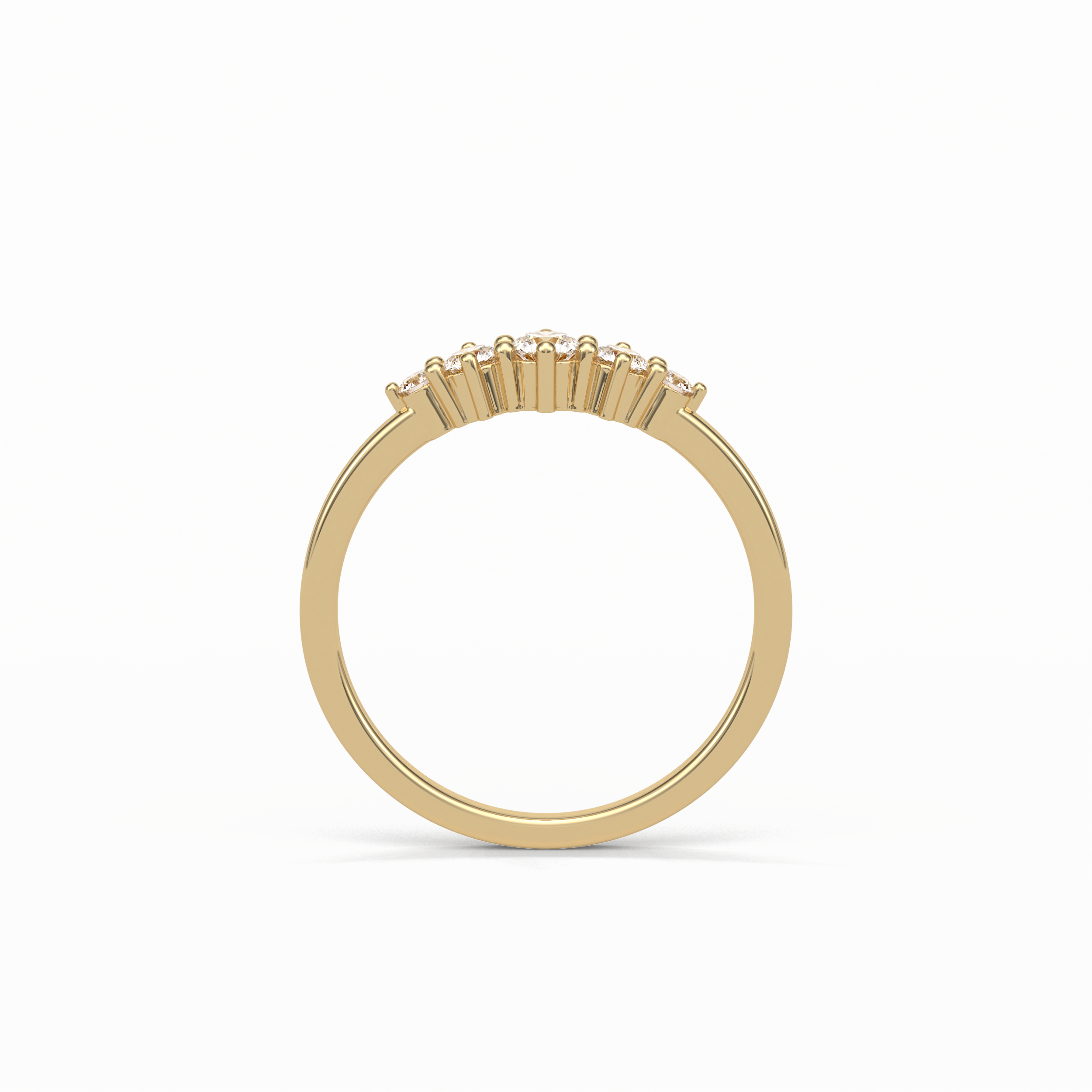 0.3 TCW Round Cut Five Stones Wedding Band 11