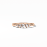0.3 TCW Round Cut Five Stones Wedding Band 15