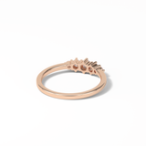 0.3 TCW Round Cut Five Stones Wedding Band 20