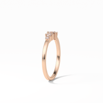 0.3 TCW Round Cut Five Stones Wedding Band 18