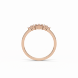 0.3 TCW Round Cut Five Stones Wedding Band 16