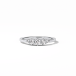 0.3 TCW Round Cut Five Stones Wedding Band 1