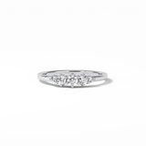 0.3 TCW Round Cut Five Stones Wedding Band 1