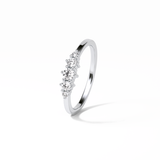 0.3 TCW Round Cut Five Stones Wedding Band 6