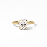 1.91 CT Oval Cut Solitaire Style Moissanite Engagement Ring 8