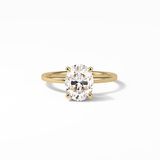 1.91 CT Oval Cut Solitaire Style Moissanite Engagement Ring 8