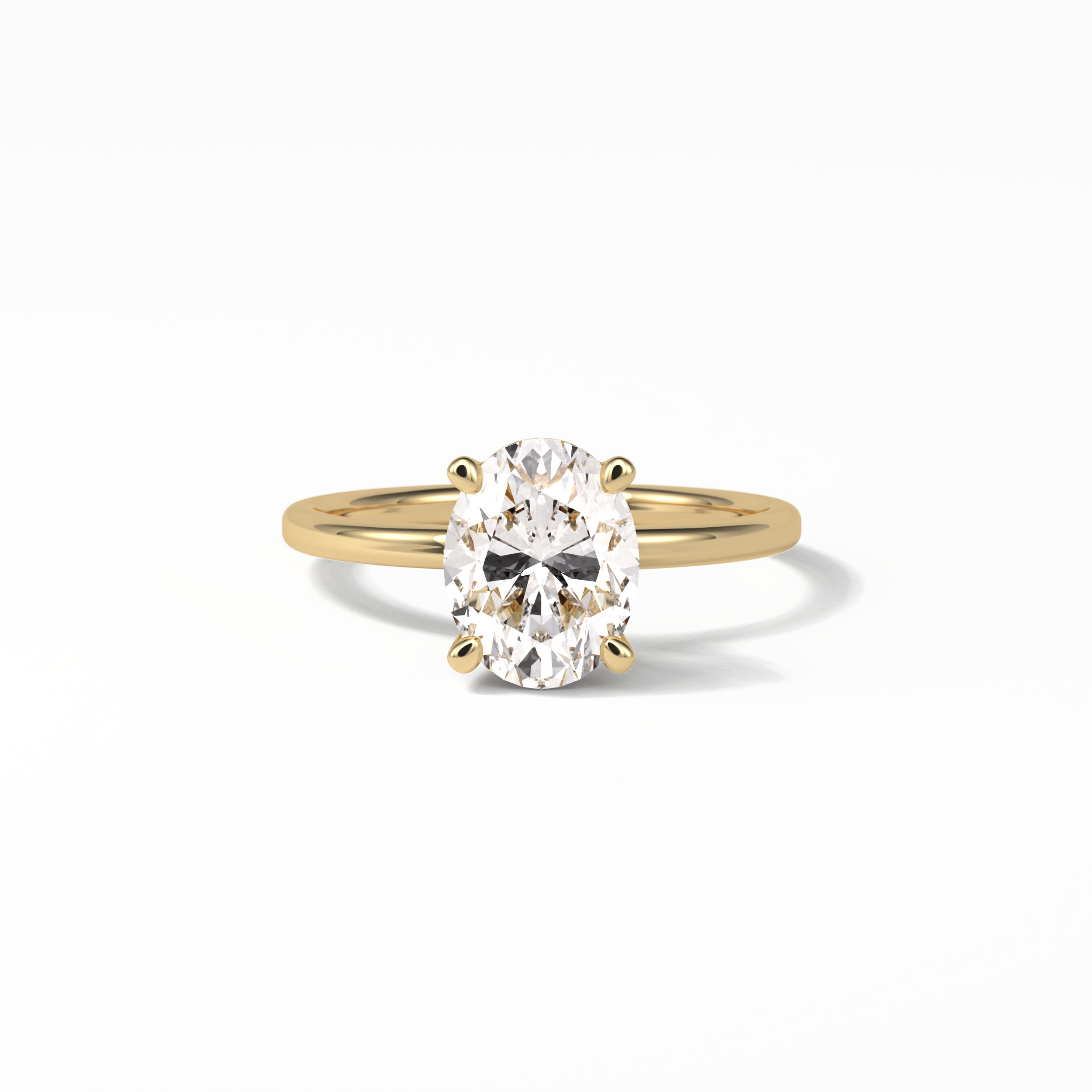 1.91 CT Oval Cut Solitaire Style Moissanite Engagement Ring 8