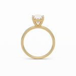 1.91 CT Oval Cut Solitaire Style Moissanite Engagement Ring 18
