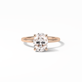 1.91 CT Oval Cut Solitaire Style Moissanite Engagement Ring 15