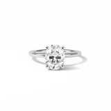 1.91 CT Oval Cut Solitaire Style Moissanite Engagement Ring 1