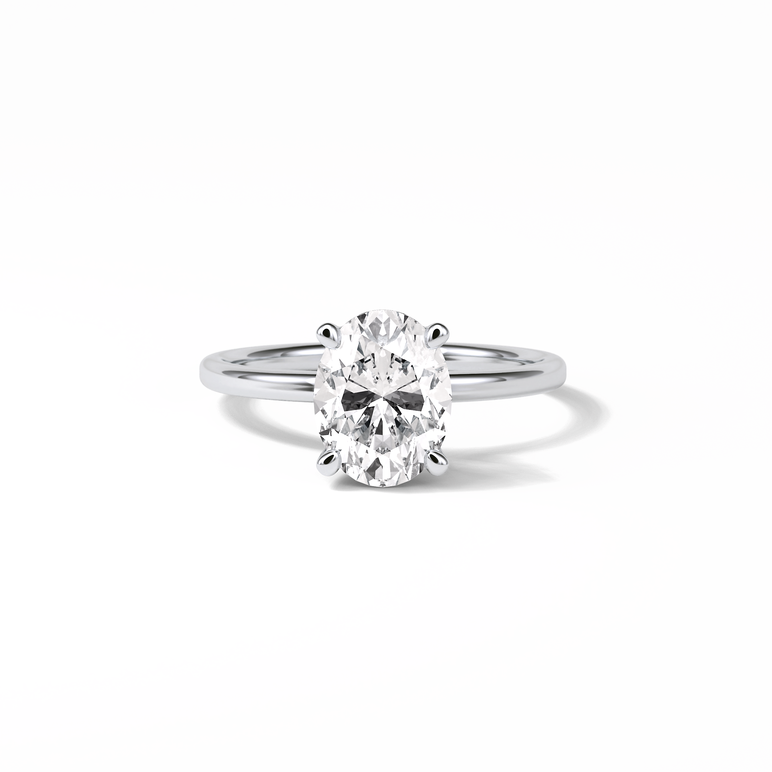 1.91 CT Oval Cut Solitaire Style Moissanite Engagement Ring 1