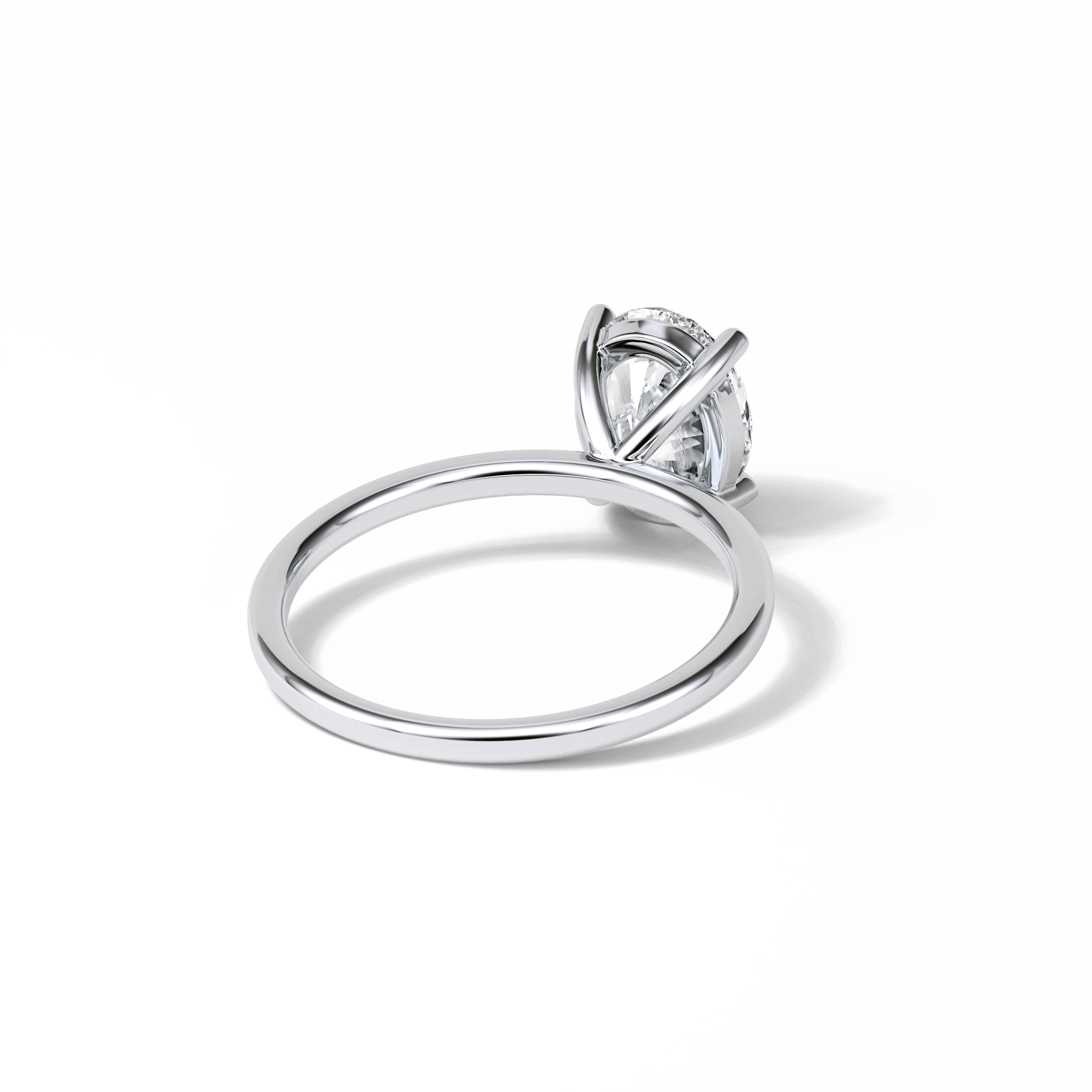 1.91 CT Oval Cut Solitaire Style Moissanite Engagement Ring 6