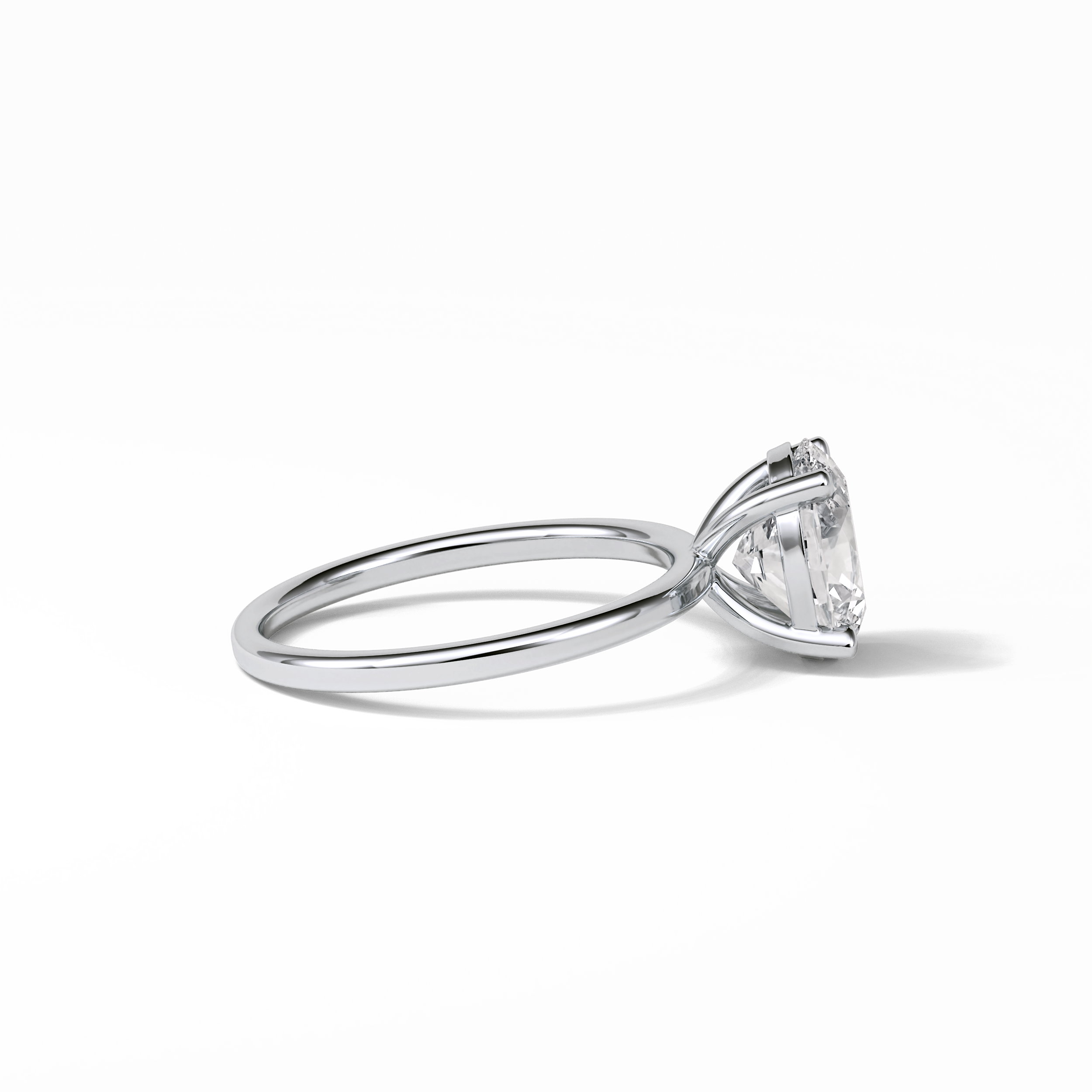 1.91 CT Oval Cut Solitaire Style Moissanite Engagement Ring 5