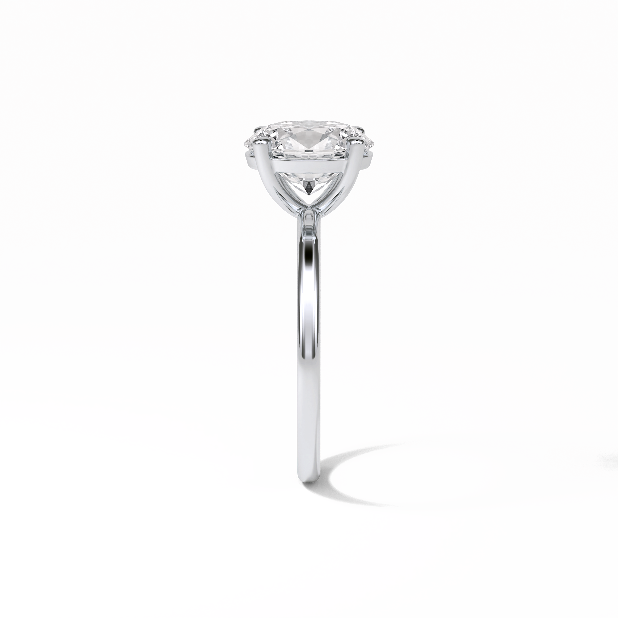 1.91 CT Oval Cut Solitaire Style Moissanite Engagement Ring 7