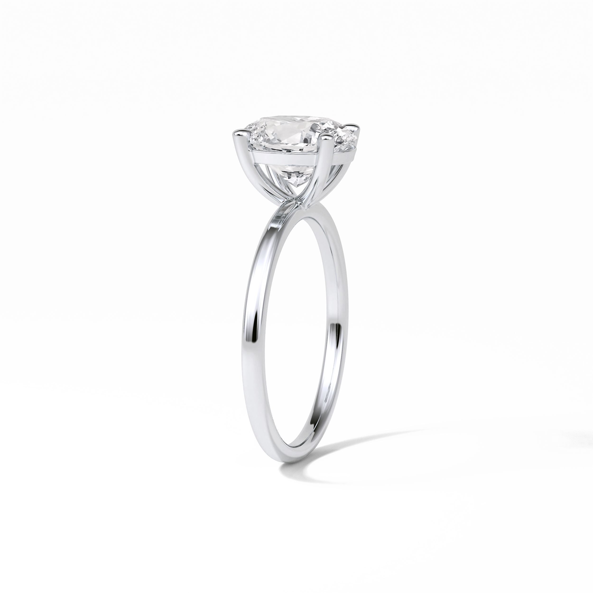 1.91 CT Oval Cut Solitaire Style Moissanite Engagement Ring 2