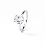 1.91 CT Oval Cut Solitaire Style Moissanite Engagement Ring 3