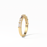 0.64 TCW Baguette and Round Shaped Wedding Band 11