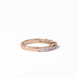 0.64 TCW Baguette and Round Shaped Wedding Band 21
