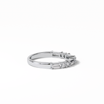 0.64 TCW Baguette and Round Shaped Wedding Band 2