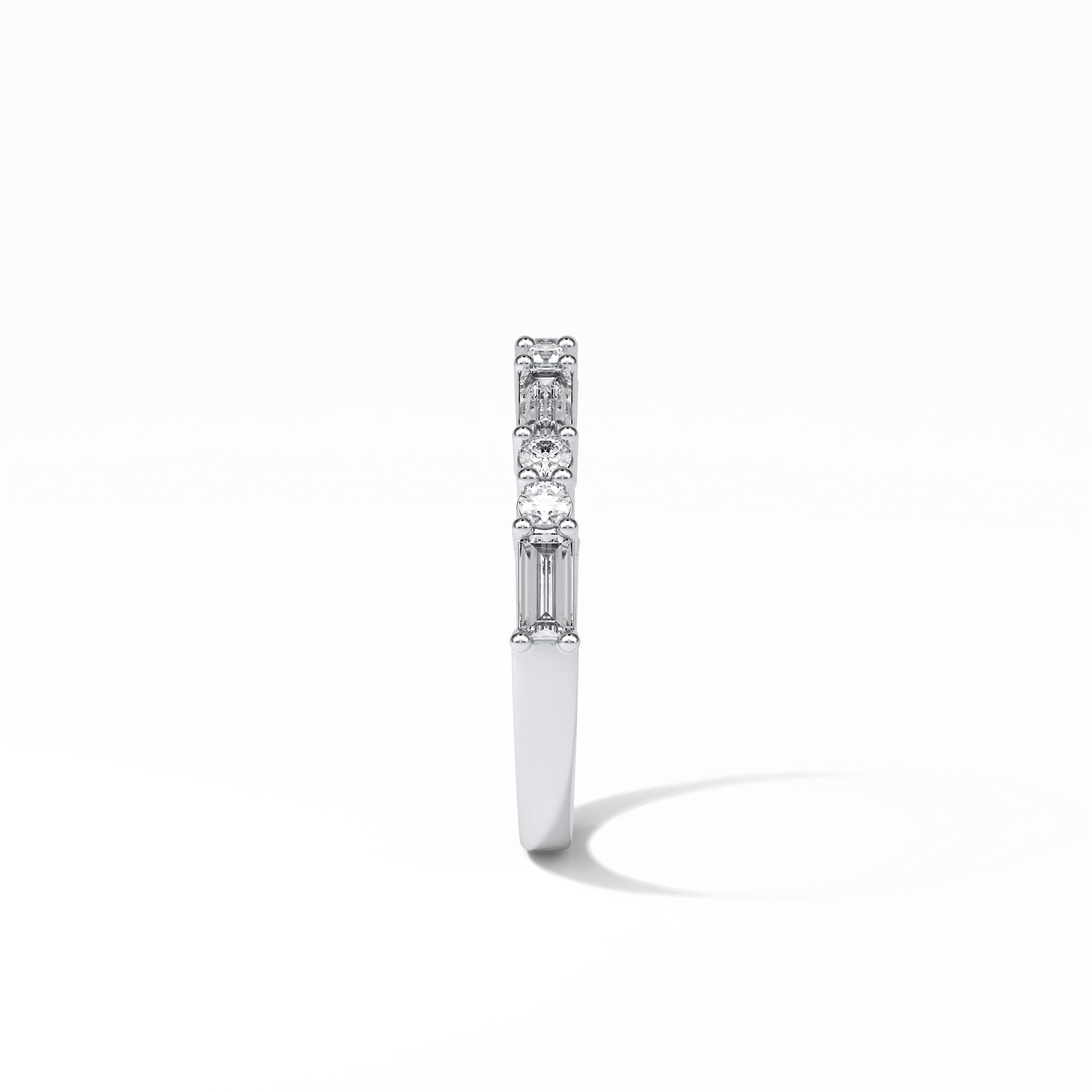 0.64 TCW Baguette and Round Shaped Wedding Band 3