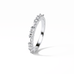0.64 TCW Baguette and Round Shaped Wedding Band 4
