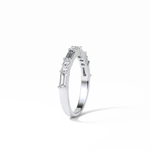 0.64 TCW Baguette and Round Shaped Wedding Band 5