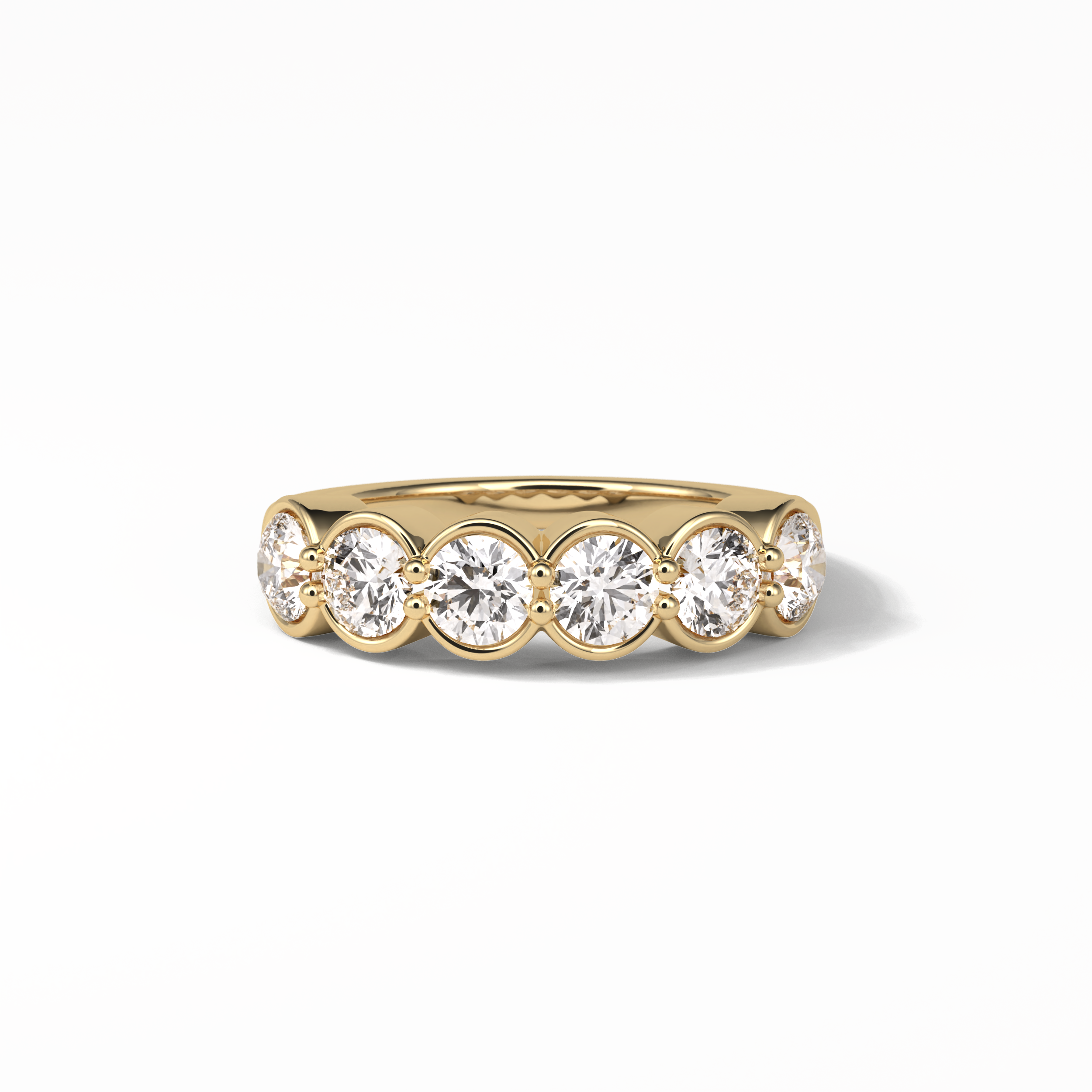1.36 TCW Round Shaped Wedding Band 8