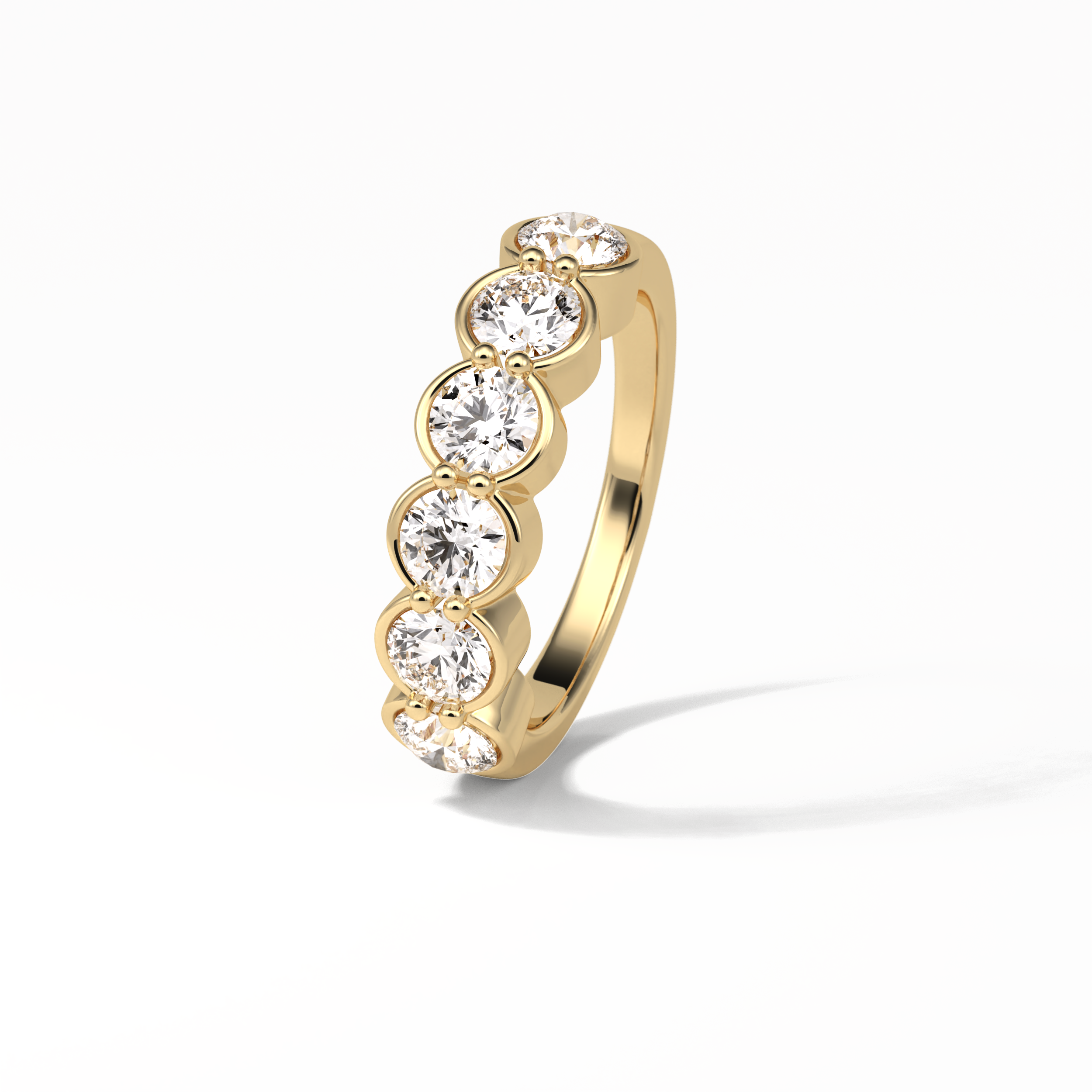 1.36 TCW Round Shaped Wedding Band 9