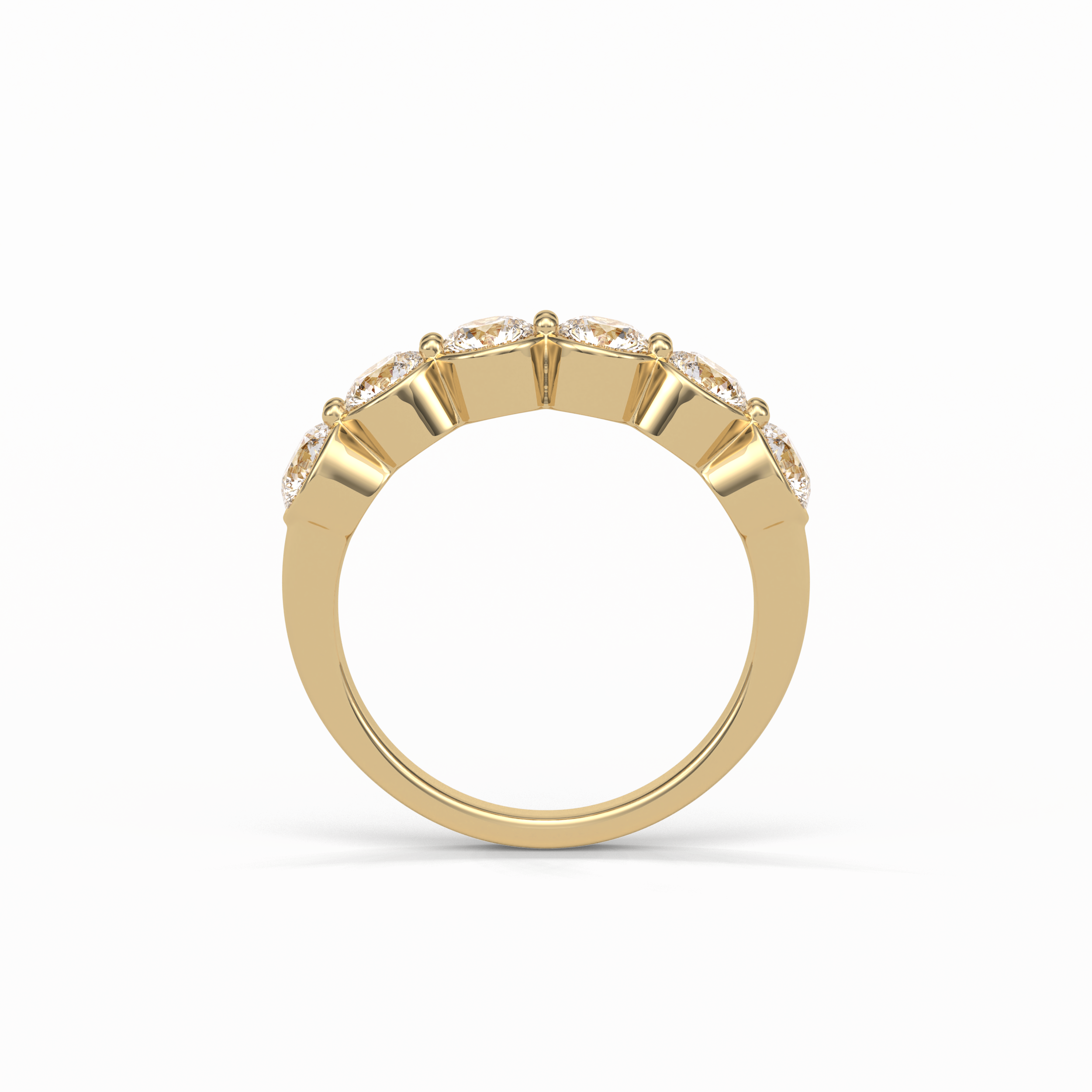 1.36 TCW Round Shaped Wedding Band 12