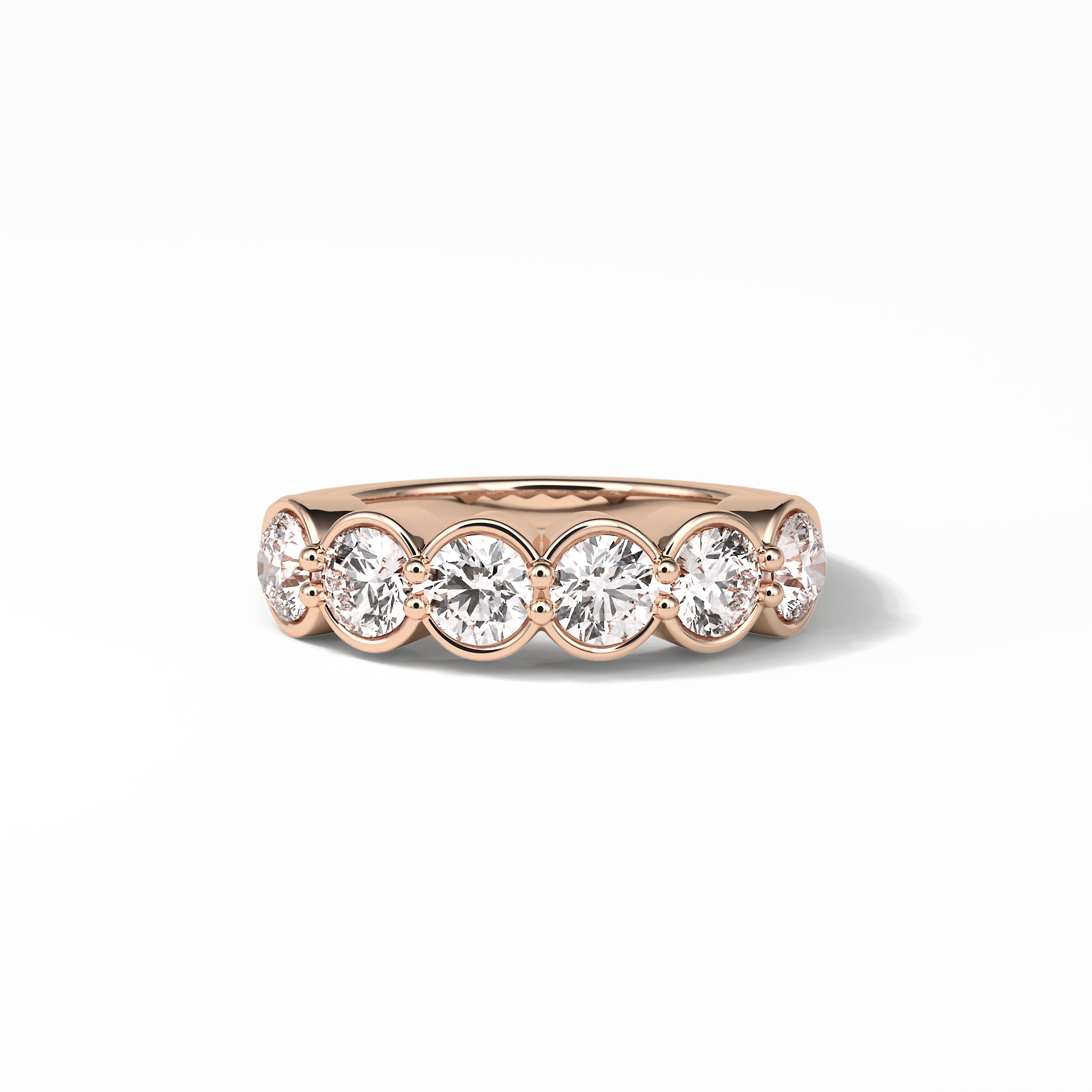 1.36 TCW Round Shaped Wedding Band 15