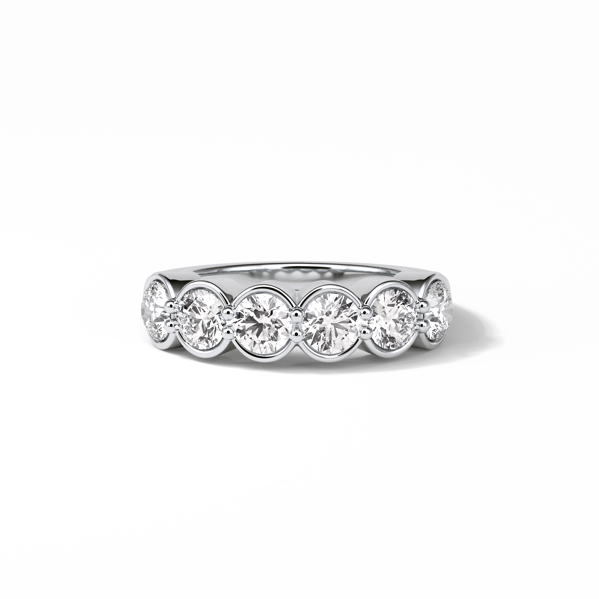 1.36 TCW Round Shaped Wedding Band 1