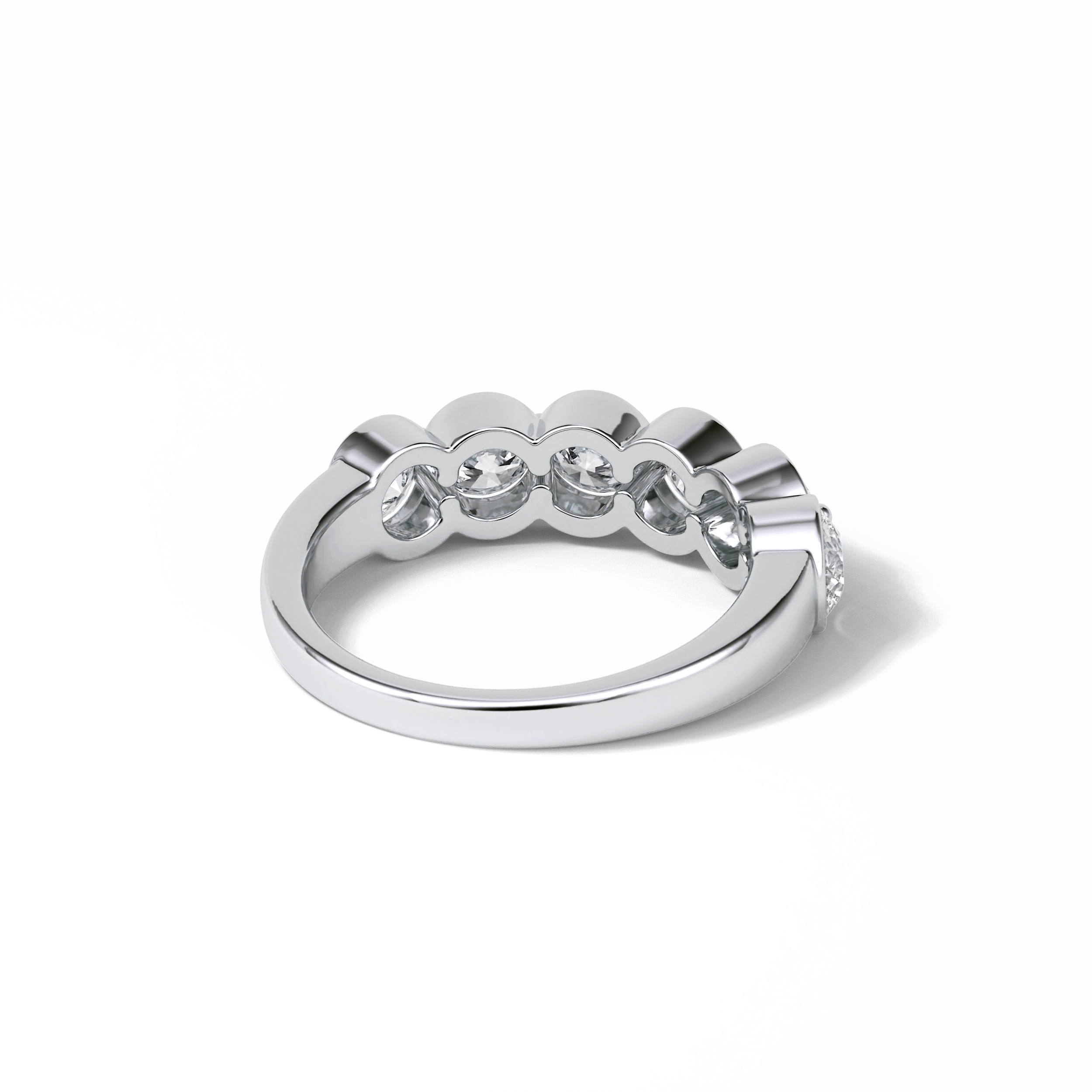 1.36 TCW Round Shaped Wedding Band 6