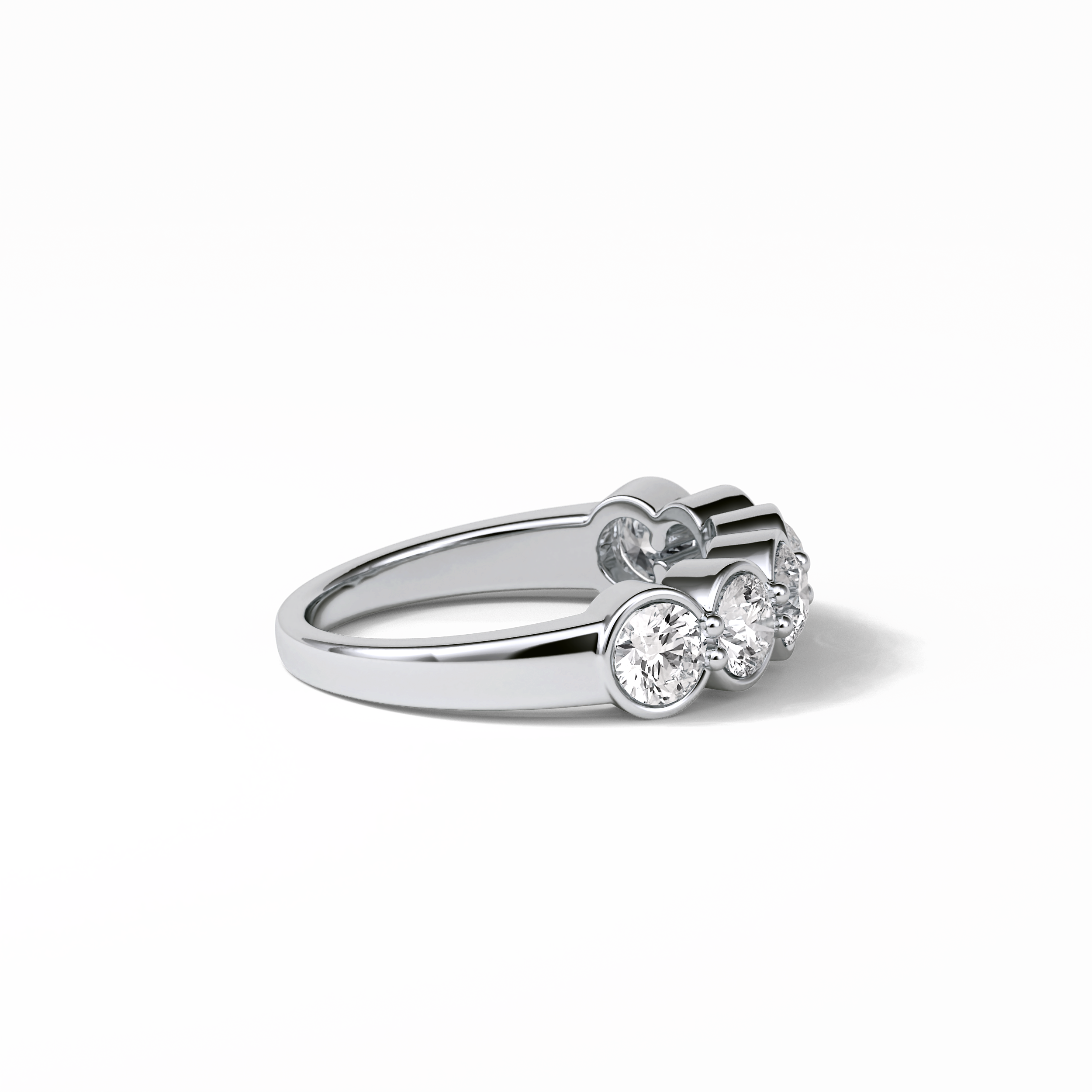 1.36 TCW Round Shaped Wedding Band 7