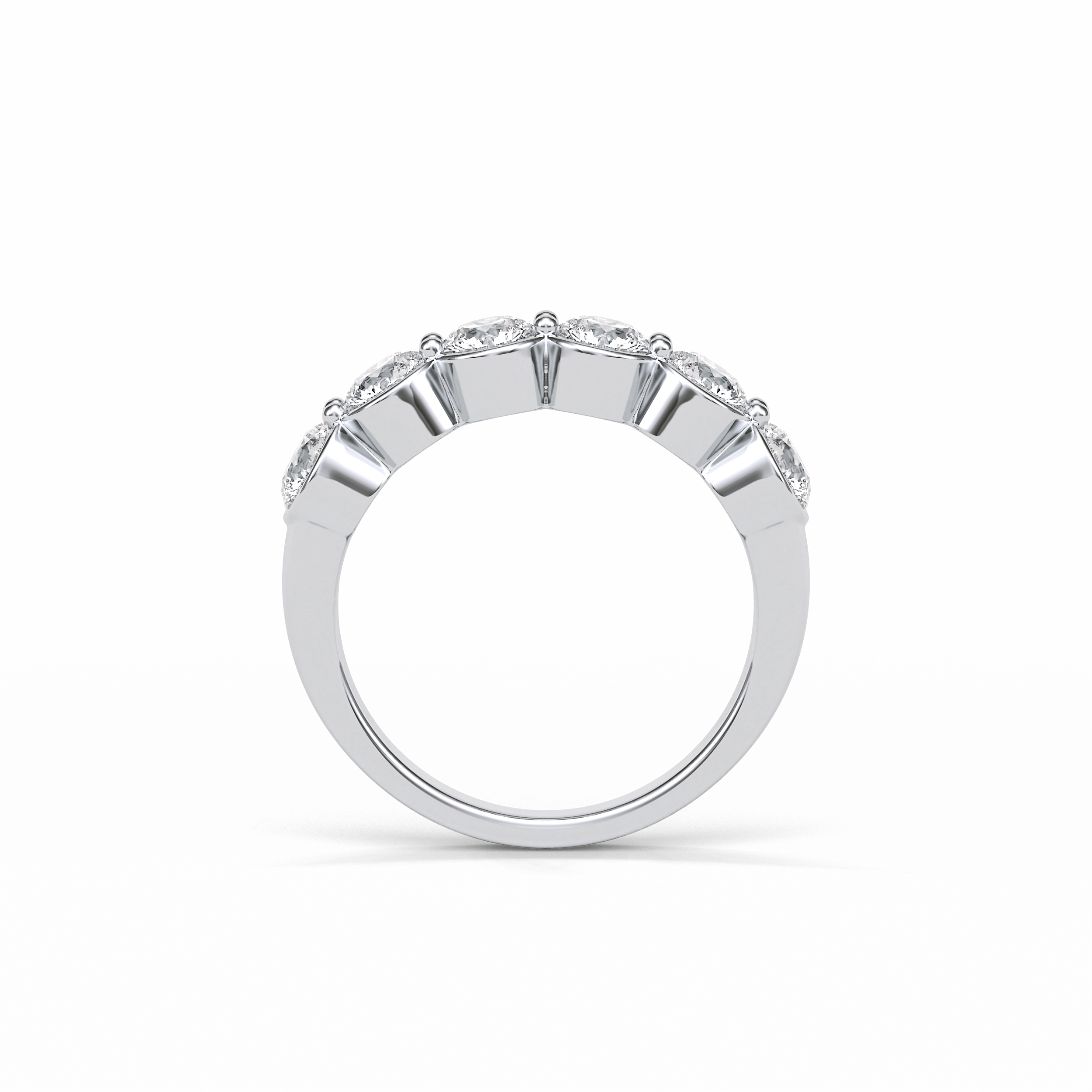 1.36 TCW Round Shaped Wedding Band 5