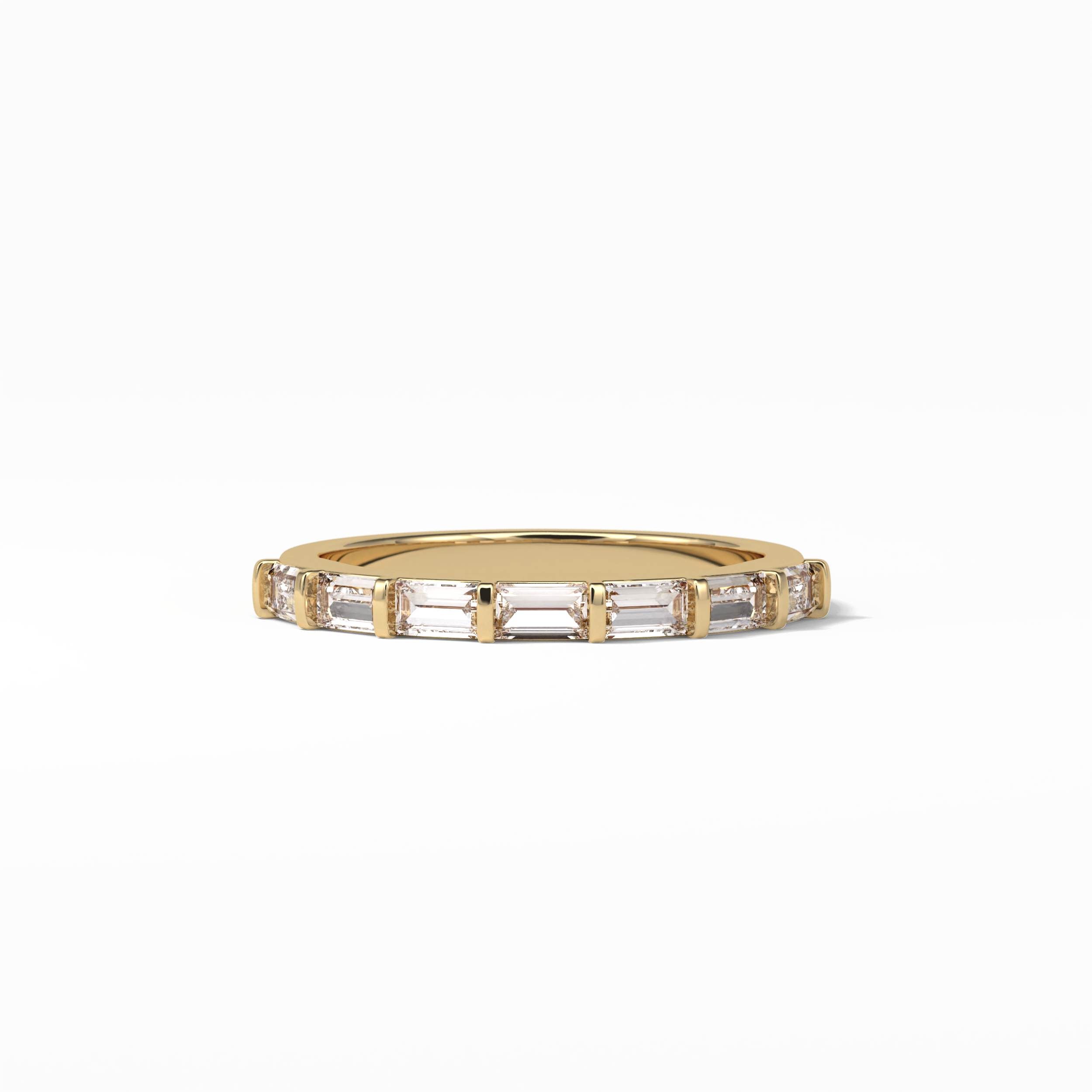 0.56 TCW Baguette Shaped Wedding Band 8