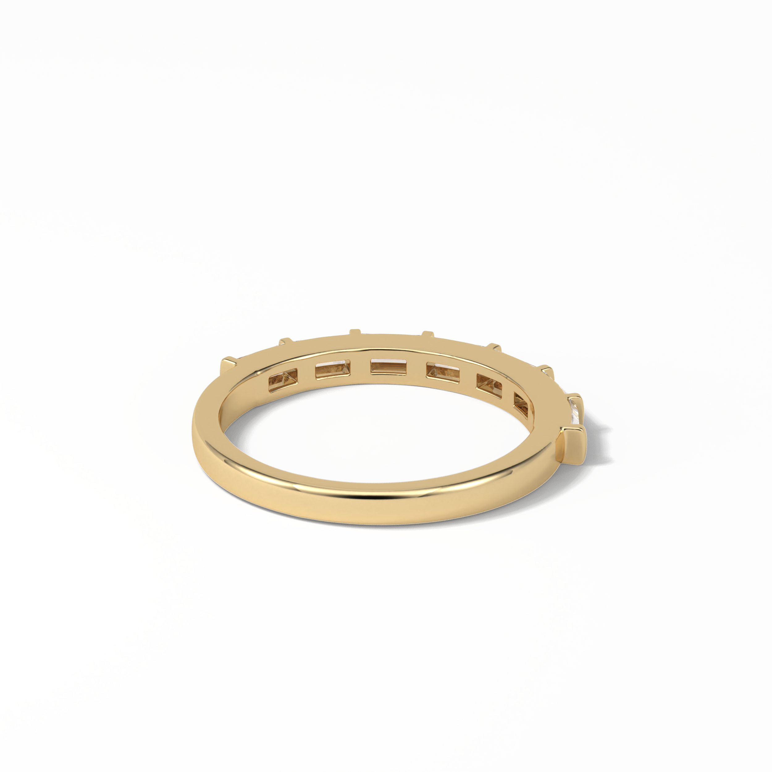 0.56 TCW Baguette Shaped Wedding Band 10