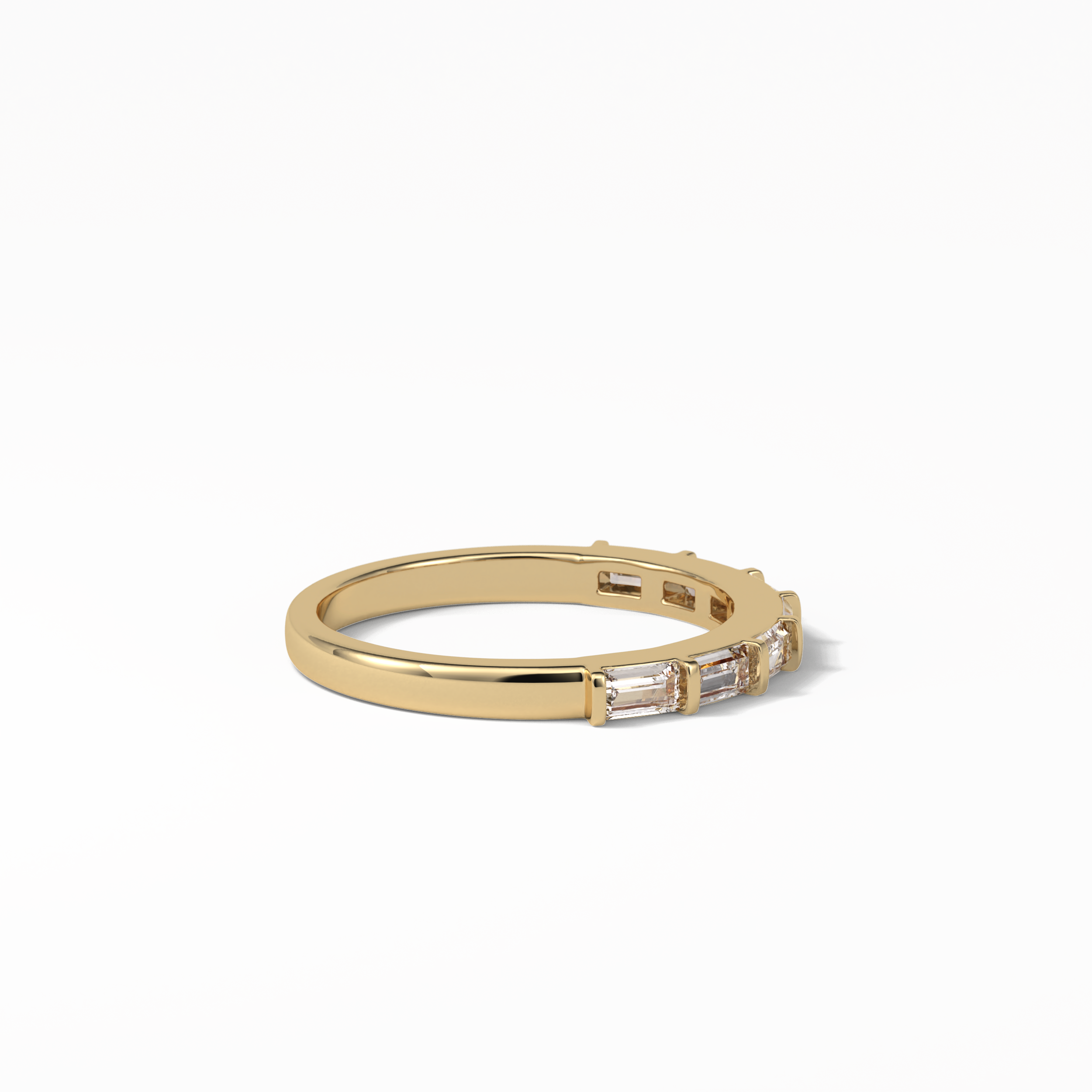 0.56 TCW Baguette Shaped Wedding Band 12