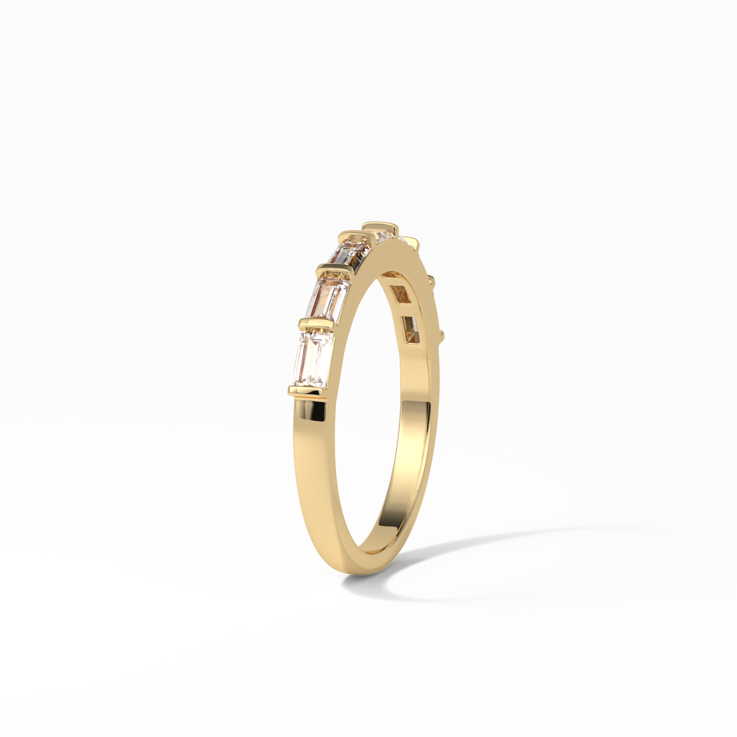 0.56 TCW Baguette Shaped Wedding Band 11
