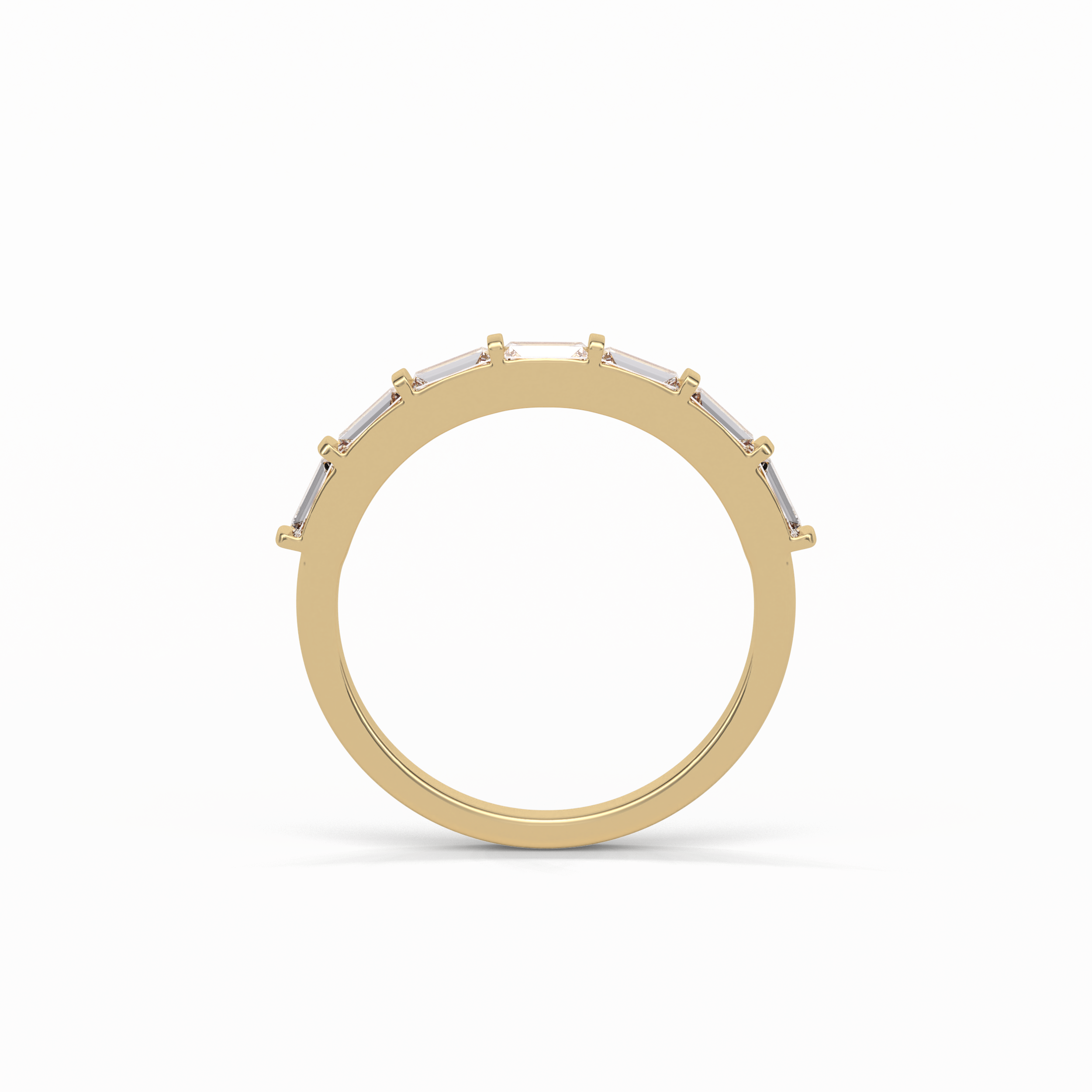 0.56 TCW Baguette Shaped Wedding Band 9