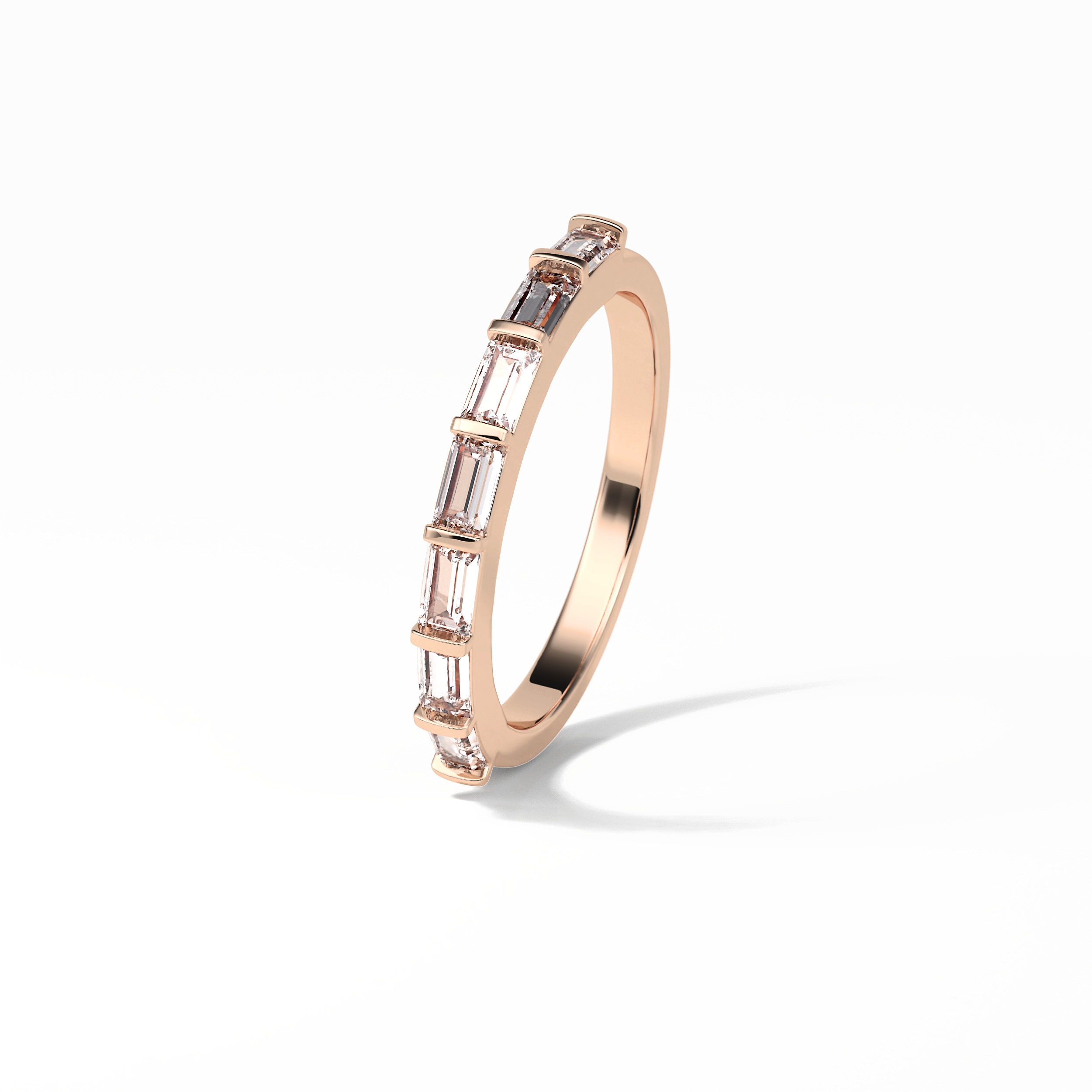 0.56 TCW Baguette Shaped Wedding Band 19